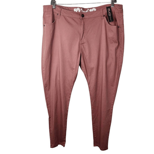 Kurvy Kreamy Pink Skinny Pants NWT Size 22 Plus Size Pink Pants