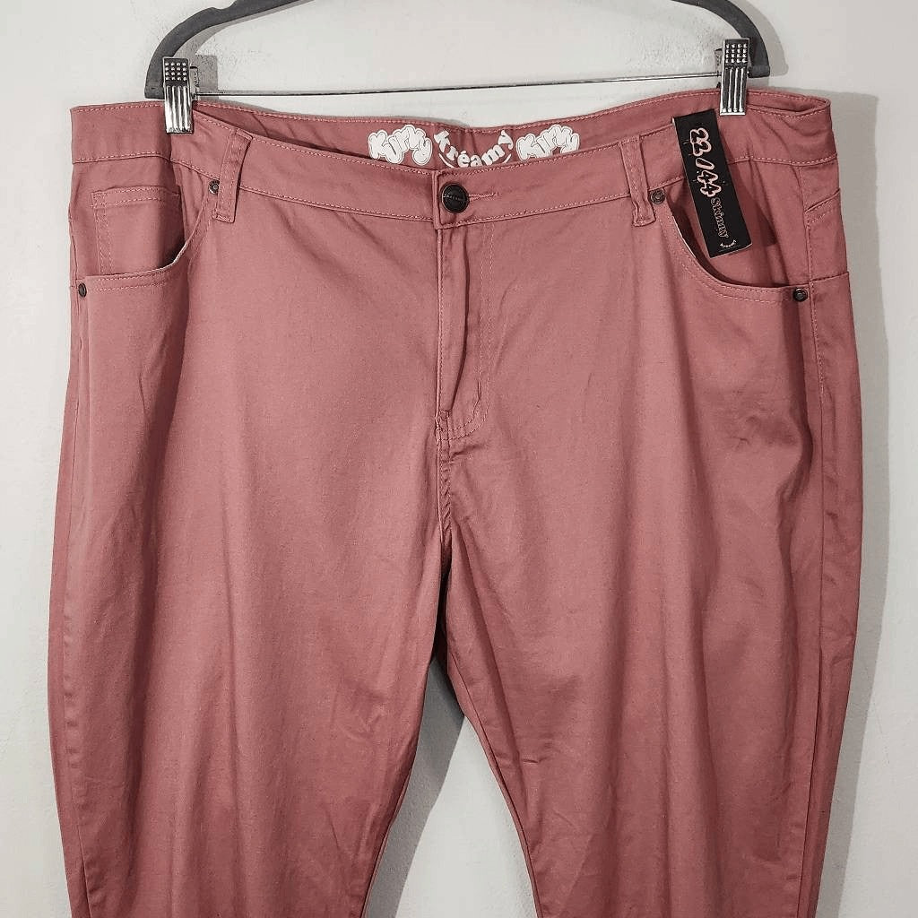 Kurvy Kreamy Pink Skinny Pants NWT Size 22 Plus Size Pink Pants