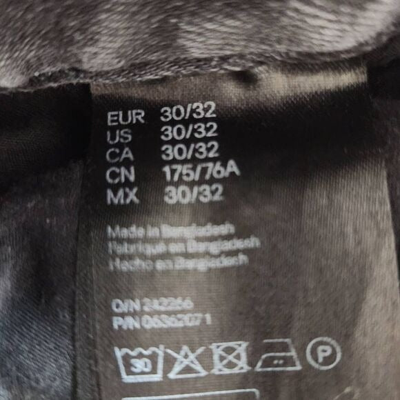 &Denim Men's Black Slim Fit Denim Size 30X32 Black Skinny Jeans