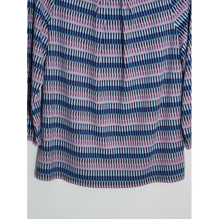 Talbots Multicolor 3/4 Sleeve Stretch Top Size Large