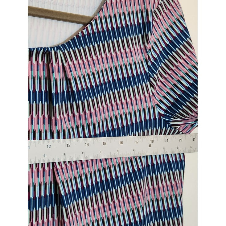 Talbots Multicolor 3/4 Sleeve Stretch Top Size Large
