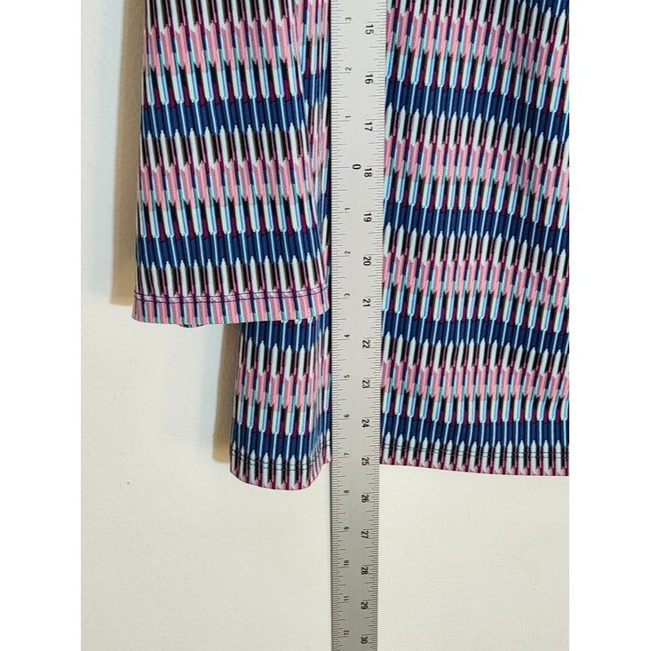 Talbots Multicolor 3/4 Sleeve Stretch Top Size Large