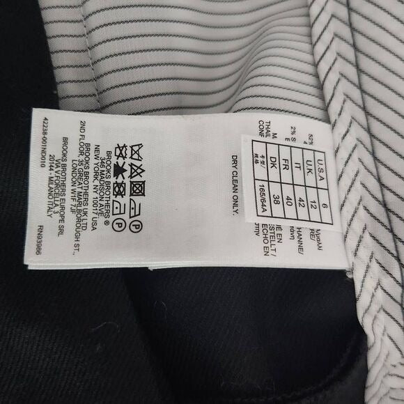 Brooks Brothers Black Wide Leg Pants Size 6 Black Cropped Pants