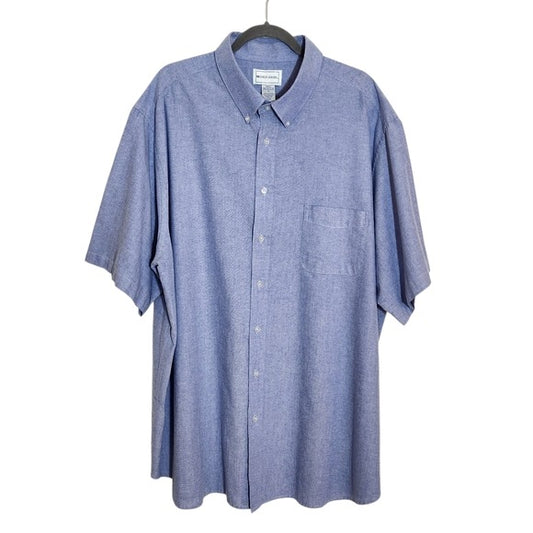 Kings Court Blue Button Down Shirt Size 19 Tall (Approx. 3X)