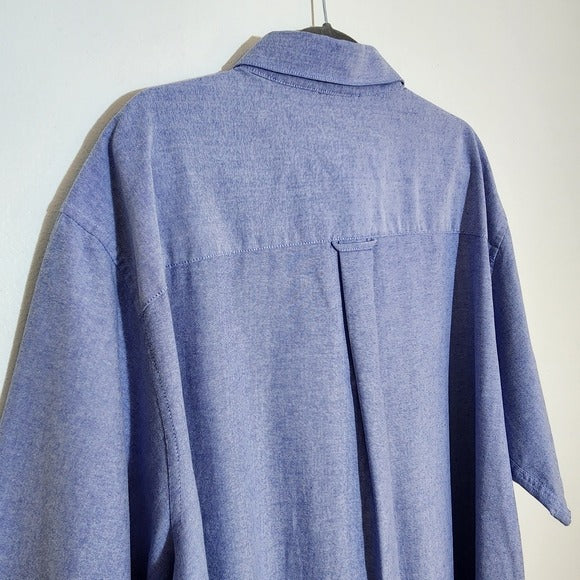 Kings Court Blue Button Down Shirt Size 19 Tall (Approx. 3X)