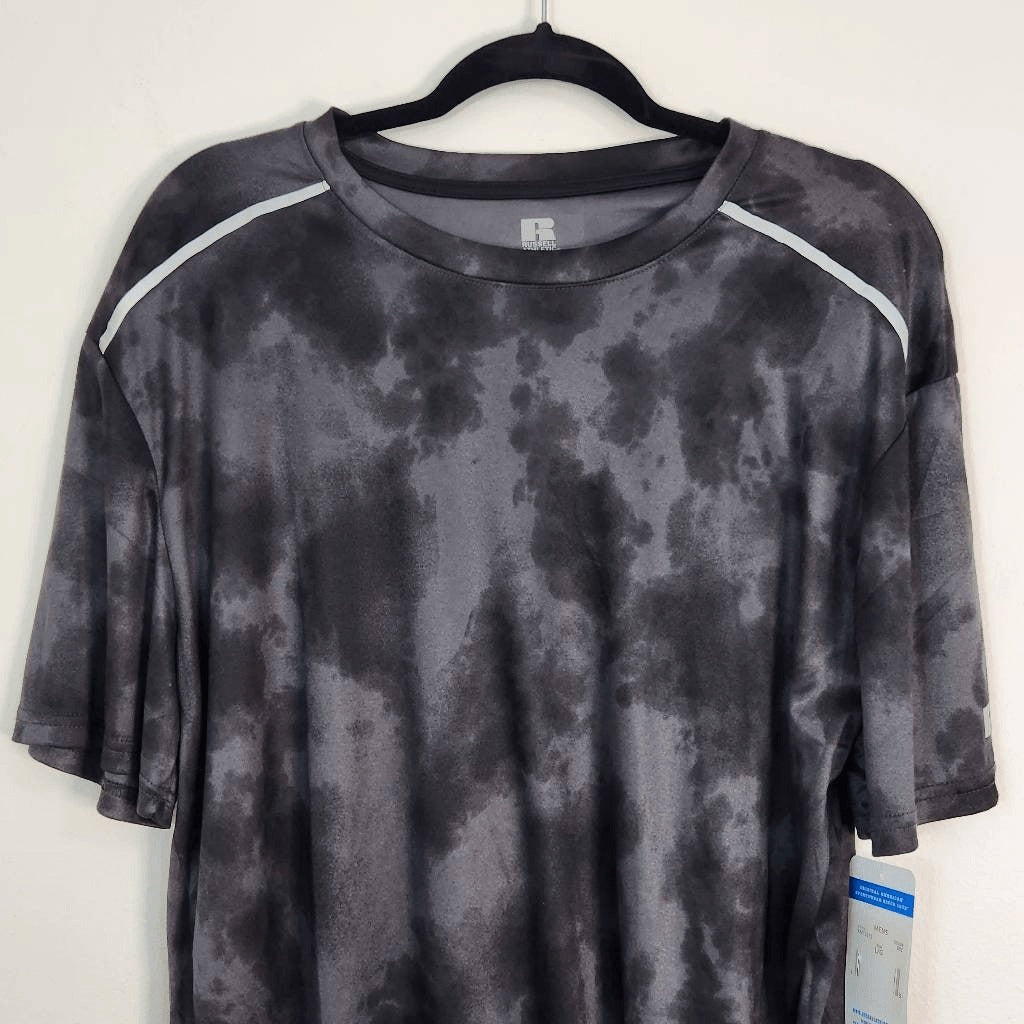 Russell Athletic Black and Gray Tee NWT Size Small Athletic Performance Shirt