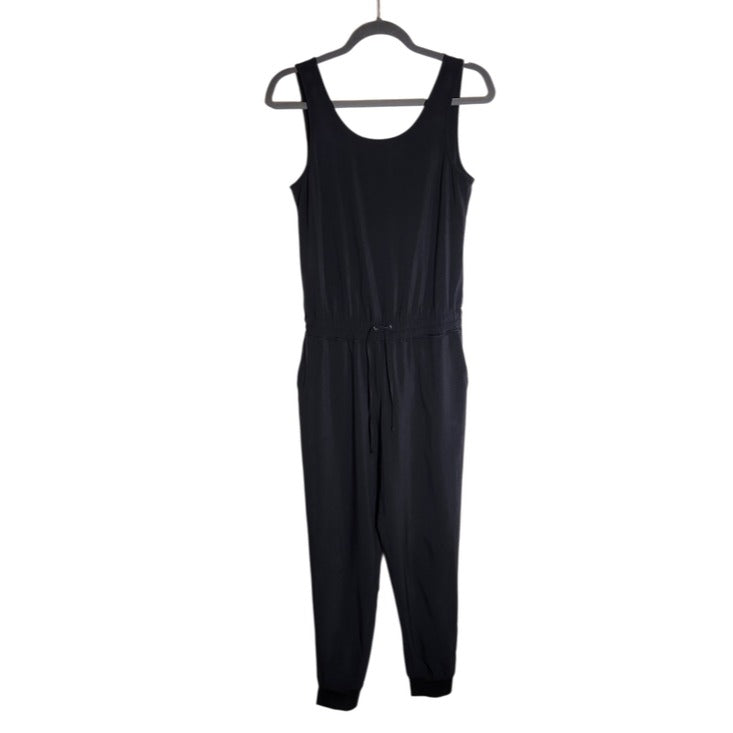 Athleta Black Sleeveless Jogger Jumpsuit with Crossover Back Size 2