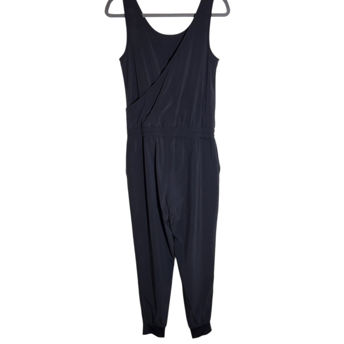 Athleta Black Sleeveless Jogger Jumpsuit with Crossover Back Size 2