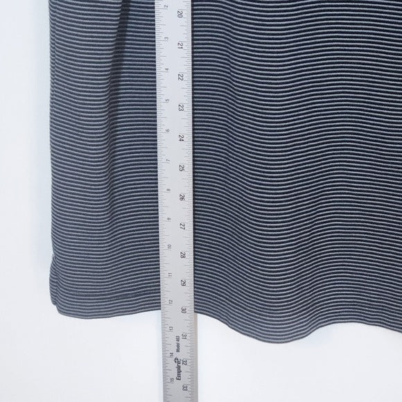 Van Heusen Black and Gray Stripe Short Sleeve Polo Size XL