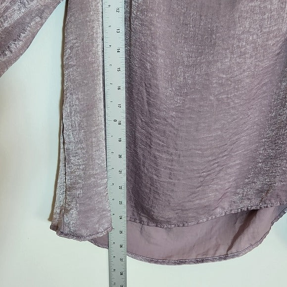 Peach Love California Light Purple Balloon Sleeve Blouse Size Large