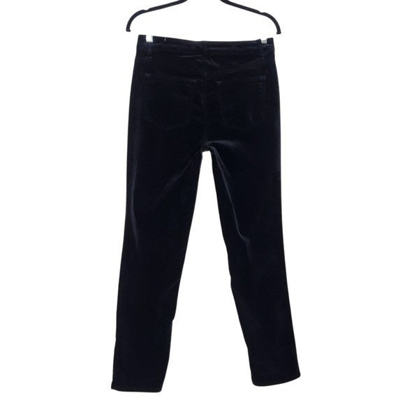 Talbots Black Velvet Pants Size 2 Petite Black Velveteen Straight Leg Pant