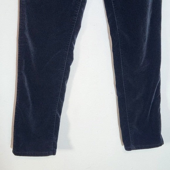 Talbots Black Velvet Pants Size 2 Petite Black Velveteen Straight Leg Pant