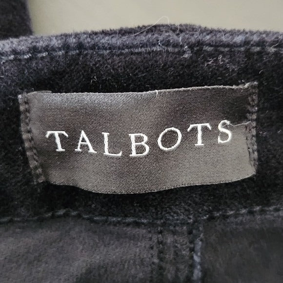 Talbots Black Velvet Pants Size 2 Petite Black Velveteen Straight Leg Pant