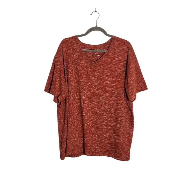 Eddie Bauer Mens Rust Orange V-Neck Tee Size XL