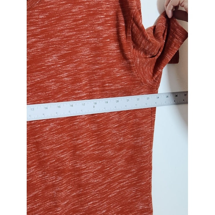 Eddie Bauer Mens Rust Orange V-Neck Tee Size XL