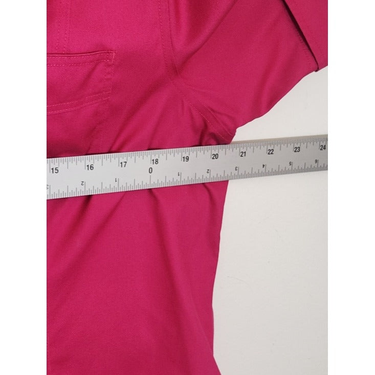Chico's Pink No-Iron Cotton Button Down Camp Shirt Size 2 US Size XL