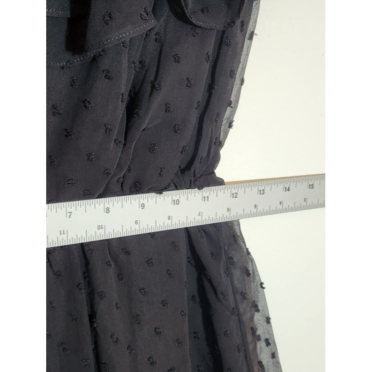 Lulus Black Off The Shoulder Swiss Dot Romper Size Small NWT