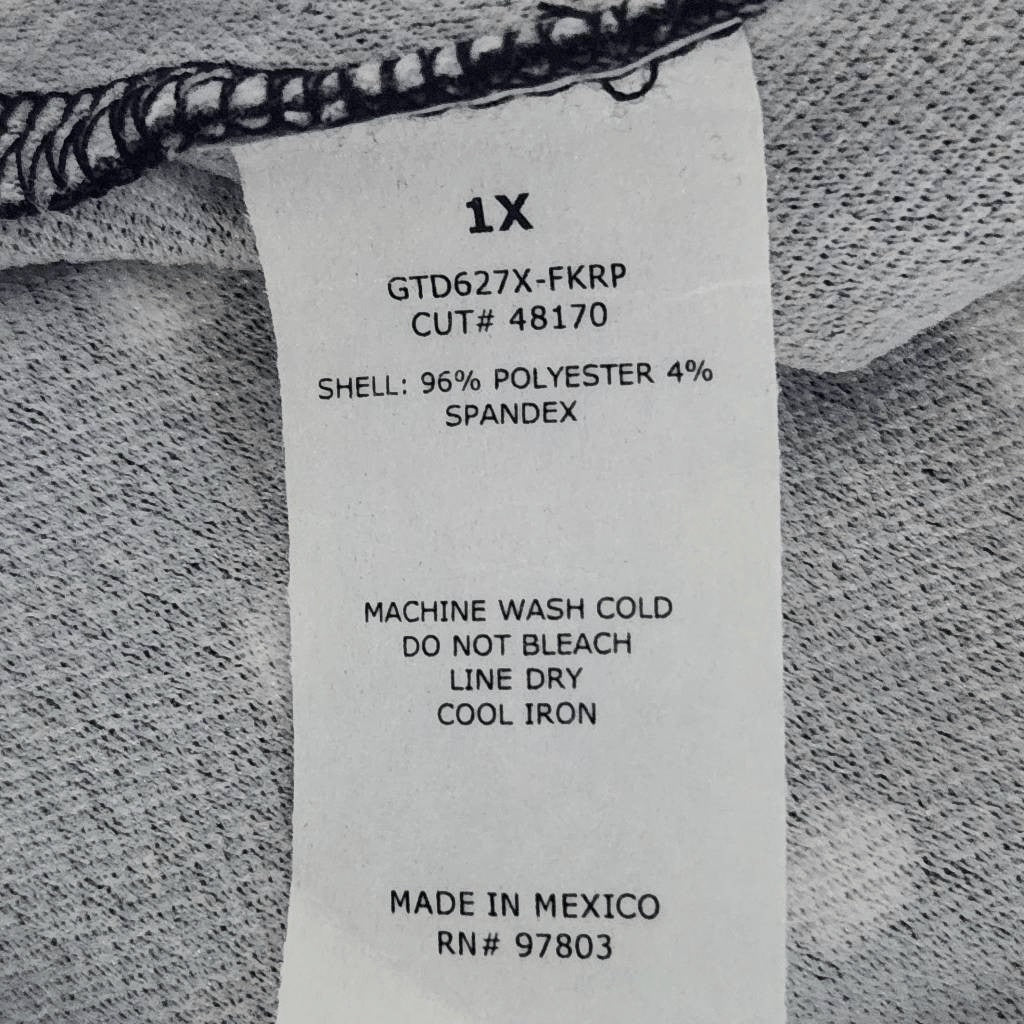 Green Envelope Black and White Polka Dot Blouse with Bell Sleeves NWT Size 1X