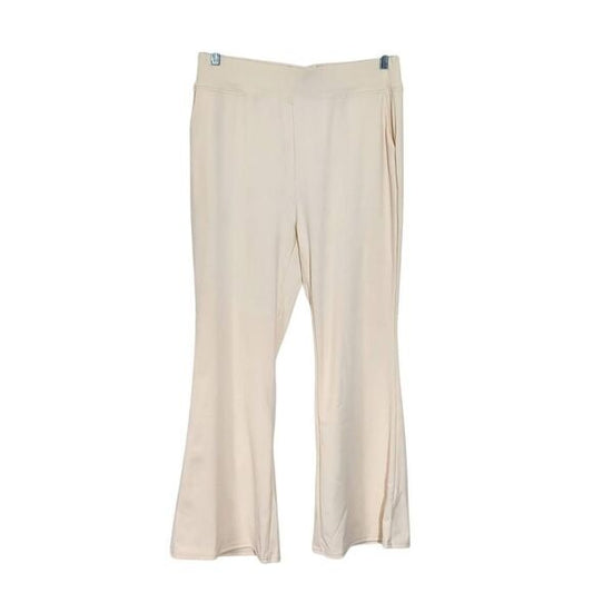 Cream Pull-on Stretchy Yoga Pants Size 2XL Cream Yoga Pants