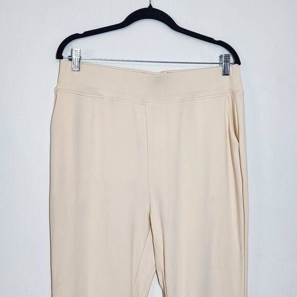 Cream Pull-on Stretchy Yoga Pants Size 2XL Cream Yoga Pants