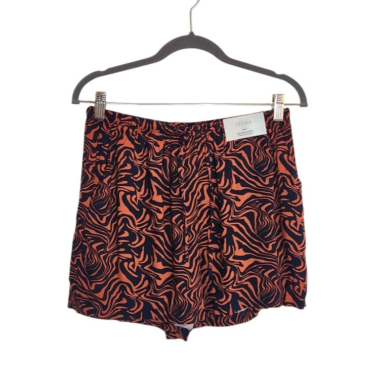 Serra Terra Cotta and Navy Boho Print Shorts Size Small NWT