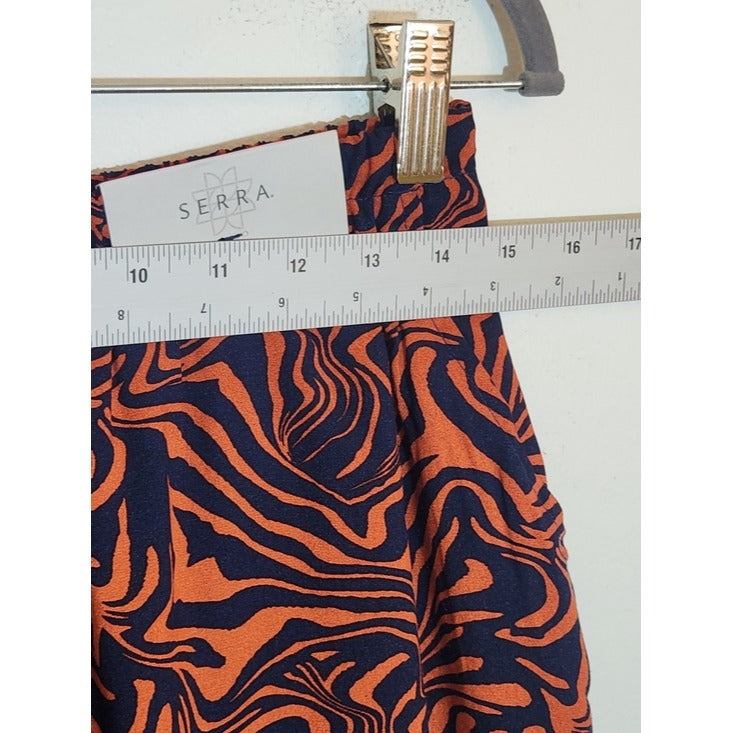 Serra Terra Cotta and Navy Boho Print Shorts Size Small NWT