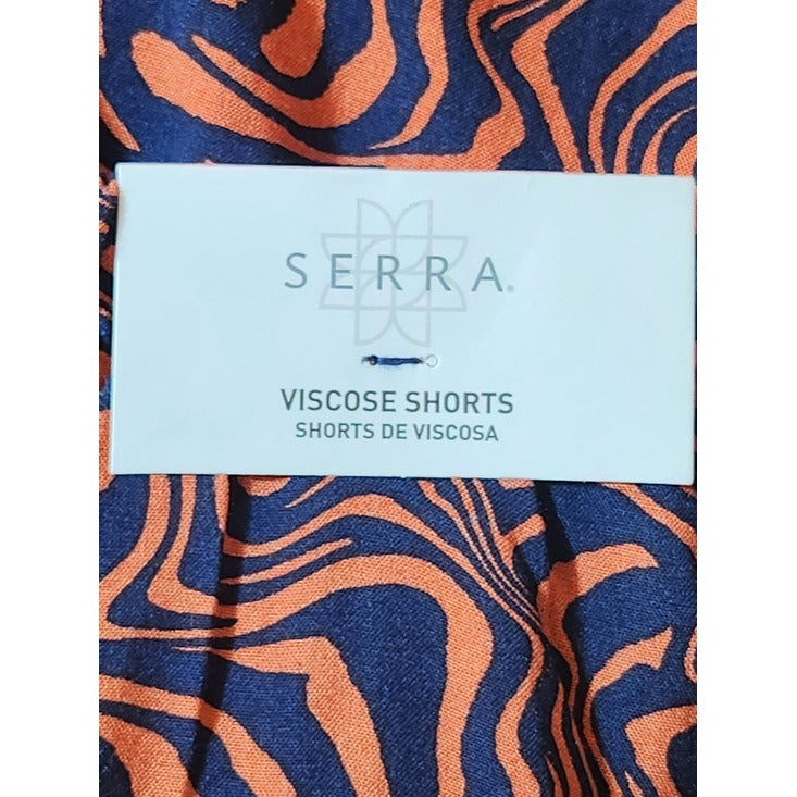 Serra Terra Cotta and Navy Boho Print Shorts Size Small NWT