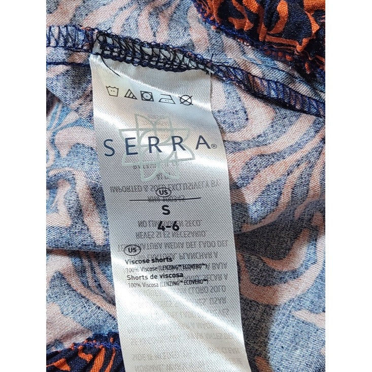 Serra Terra Cotta and Navy Boho Print Shorts Size Small NWT