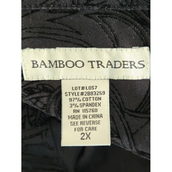 Bamboo Traders Black Paisley Trucker Jacket Size 2X Vintage Y2K